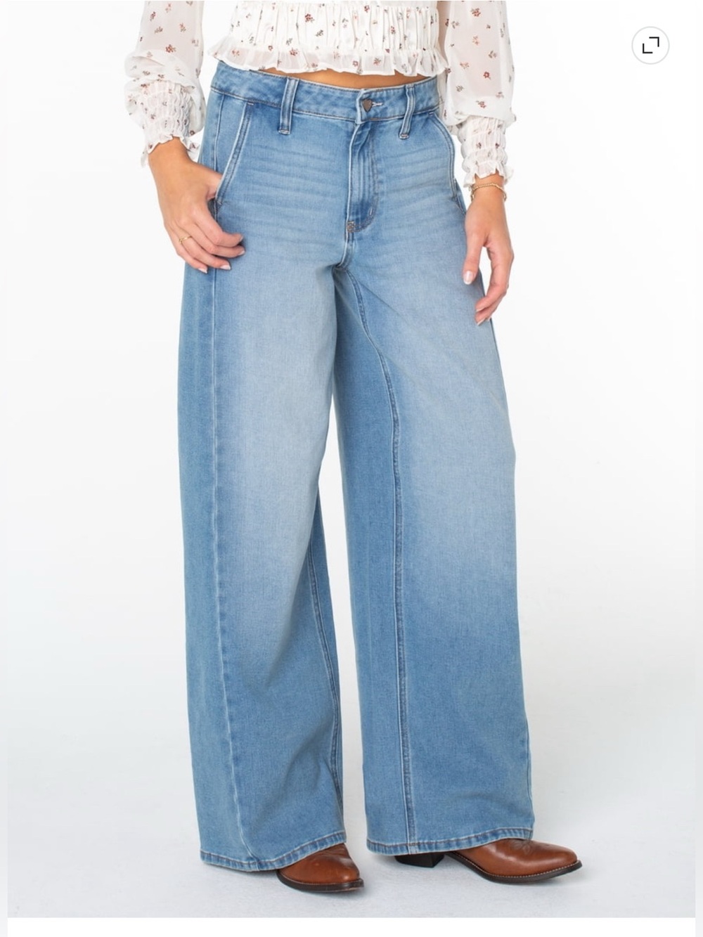 Celebrity Pink Womens Wide Leg Jean